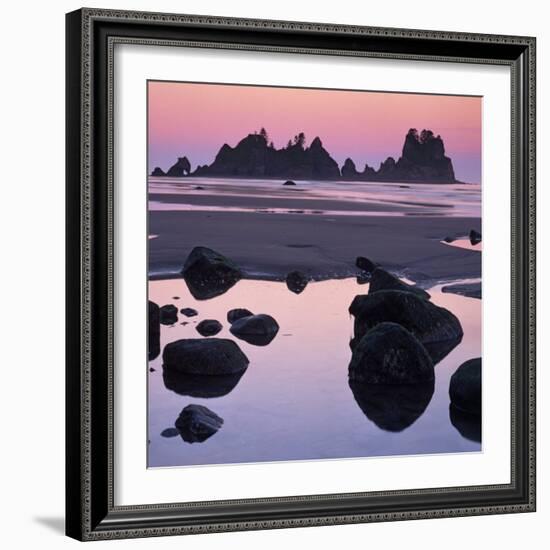 Shi Shi Beach, Olympic National Park, Washington, USA-Charles Gurche-Framed Photographic Print