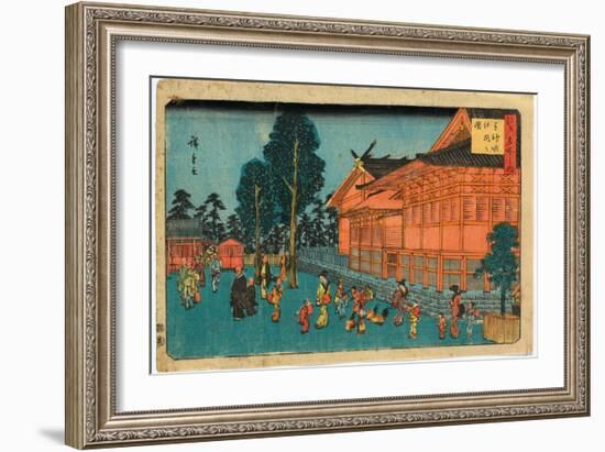 Shiba Sinmeisha Nai No Zu Precinct of Shiba Shinmei Shrine. Hiroshige-Utagawa Hiroshige-Framed Giclee Print