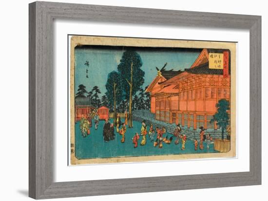 Shiba Sinmeisha Nai No Zu Precinct of Shiba Shinmei Shrine. Hiroshige-Utagawa Hiroshige-Framed Giclee Print
