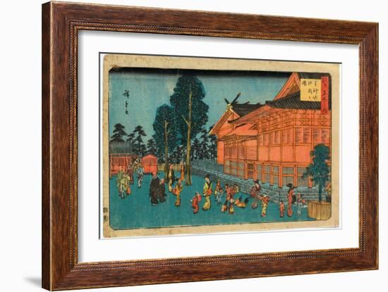 Shiba Sinmeisha Nai No Zu Precinct of Shiba Shinmei Shrine. Hiroshige-Utagawa Hiroshige-Framed Giclee Print