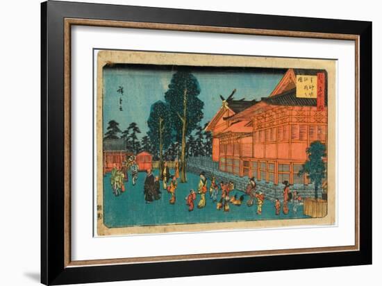 Shiba Sinmeisha Nai No Zu Precinct of Shiba Shinmei Shrine. Hiroshige-Utagawa Hiroshige-Framed Giclee Print