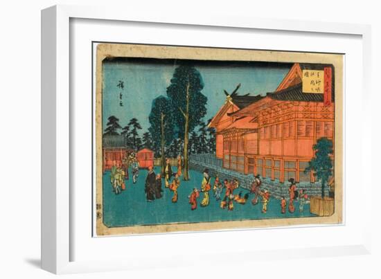 Shiba Sinmeisha Nai No Zu Precinct of Shiba Shinmei Shrine. Hiroshige-Utagawa Hiroshige-Framed Giclee Print