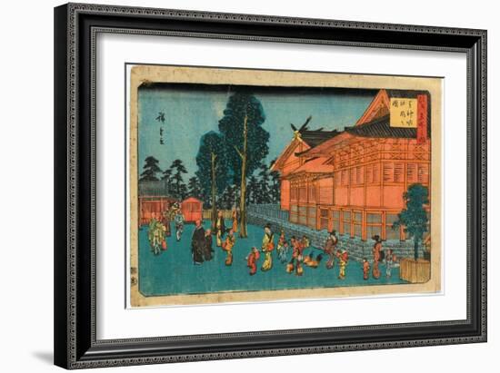 Shiba Sinmeisha Nai No Zu Precinct of Shiba Shinmei Shrine. Hiroshige-Utagawa Hiroshige-Framed Giclee Print