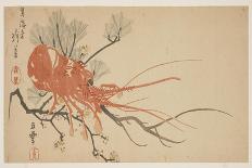 Lobster, Plum and Pine Branch, C.1818-Shibata Git?-Laminated Giclee Print