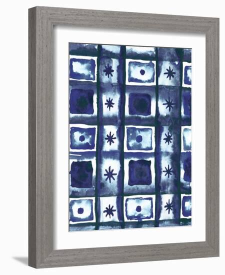 Shibori Box Pattern I-Elizabeth Medley-Framed Art Print