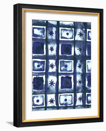 Shibori Box Pattern I-Elizabeth Medley-Framed Art Print