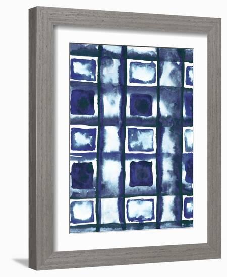 Shibori Box Pattern II-Elizabeth Medley-Framed Art Print