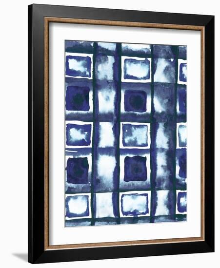 Shibori Box Pattern II-Elizabeth Medley-Framed Art Print