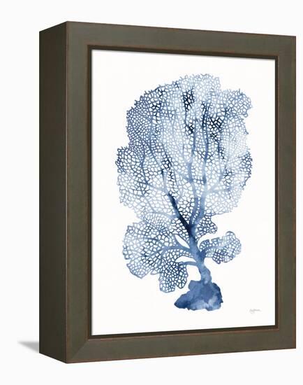 Shibori Coral II-Mary Urban-Framed Stretched Canvas