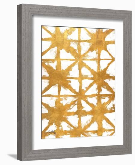 Shibori Gold IV-Elizabeth Medley-Framed Art Print