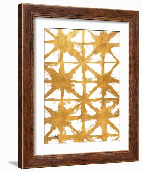 Shibori Gold IV-Elizabeth Medley-Framed Art Print