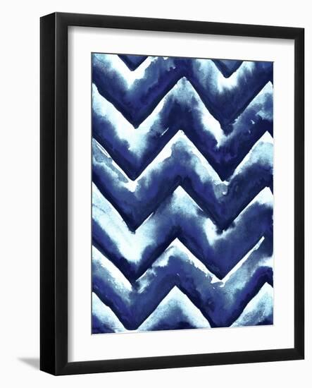 Shibori Zig Zag-Elizabeth Medley-Framed Art Print