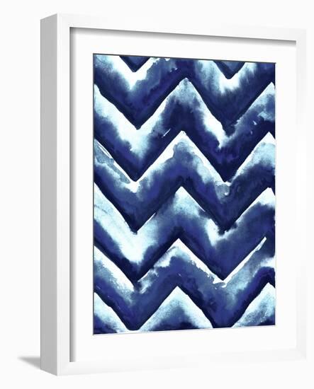 Shibori Zig Zag-Elizabeth Medley-Framed Art Print