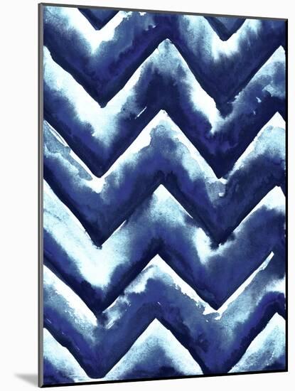 Shibori Zig Zag-Elizabeth Medley-Mounted Art Print