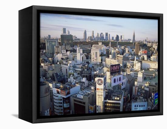 Shibuya Area Skyline with Shinjuku in the Background, Japan, Tokyo-Steve Vidler-Framed Premier Image Canvas
