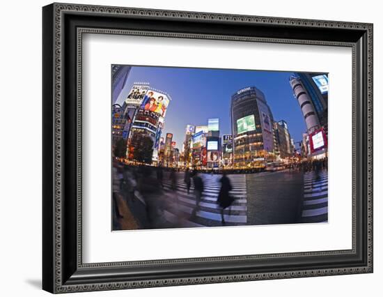 Shibuya Crossing, Crowds of People Crossing the Intersection in the Centre of Shibuya, Tokyo-Gavin Hellier-Framed Photographic Print