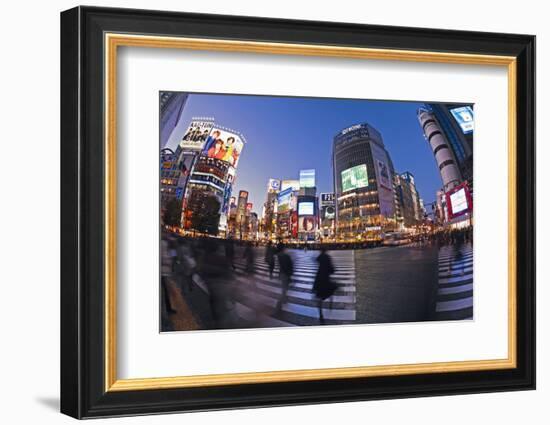 Shibuya Crossing, Crowds of People Crossing the Intersection in the Centre of Shibuya, Tokyo-Gavin Hellier-Framed Photographic Print