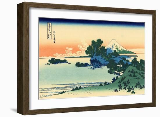 Shichiri Beach in Sagami Province, c.1830-Katsushika Hokusai-Framed Giclee Print