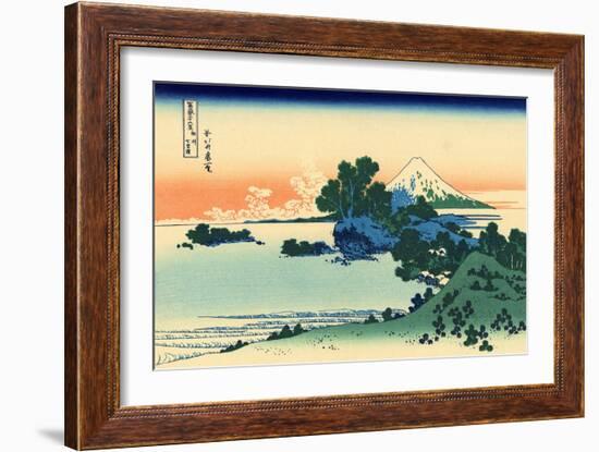 Shichiri Beach in Sagami Province, c.1830-Katsushika Hokusai-Framed Giclee Print