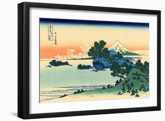 Shichiri Beach in Sagami Province, c.1830-Katsushika Hokusai-Framed Giclee Print