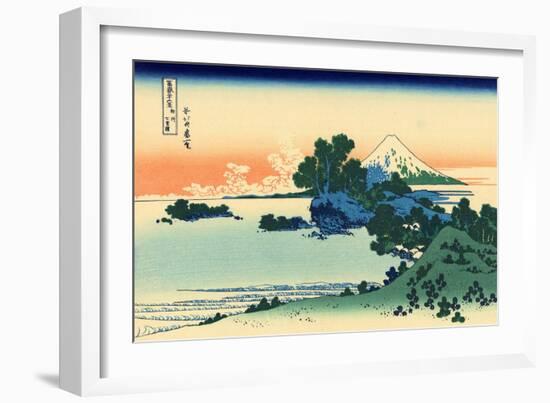 Shichiri Beach in Sagami Province, c.1830-Katsushika Hokusai-Framed Giclee Print