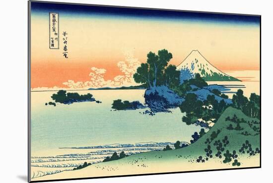 Shichiri Beach in Sagami Province, c.1830-Katsushika Hokusai-Mounted Giclee Print