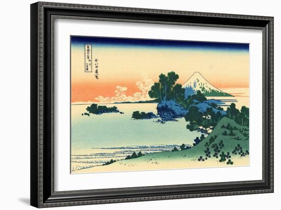 Shichiri Beach in Sagami Province, c.1830-Katsushika Hokusai-Framed Giclee Print