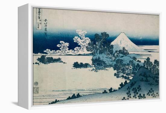Shichiri Beach in Sagami Province, Katsushika Hokusai, Japan, Edo Period 1830-1833-Katsushika Hokusai-Framed Stretched Canvas