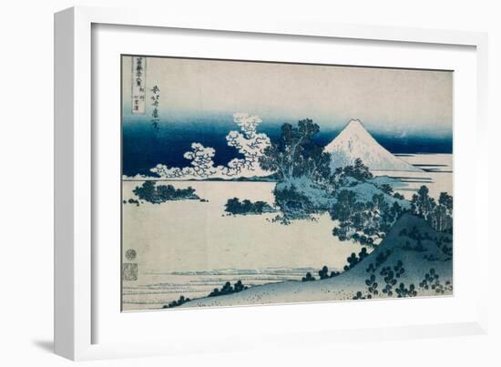 Shichiri Beach in Sagami Province, Katsushika Hokusai, Japan, Edo Period 1830-1833-Katsushika Hokusai-Framed Premium Giclee Print