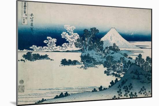 Shichiri Beach in Sagami Province, Katsushika Hokusai, Japan, Edo Period 1830-1833-Katsushika Hokusai-Mounted Art Print