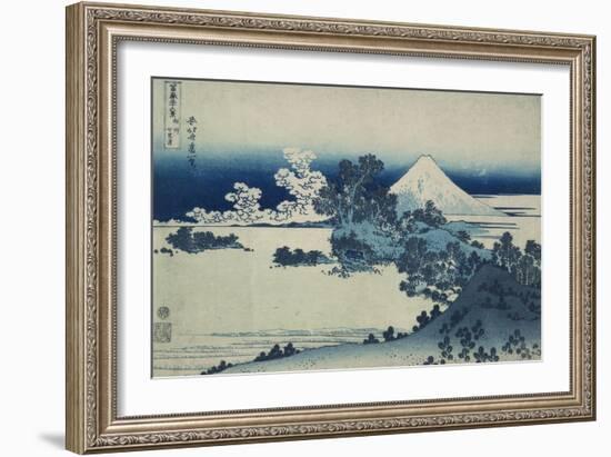 Shichiri Beach in Sagami Province, Katsushika Hokusai, Japan, Edo Period 1830-1833-Katsushika Hokusai-Framed Art Print