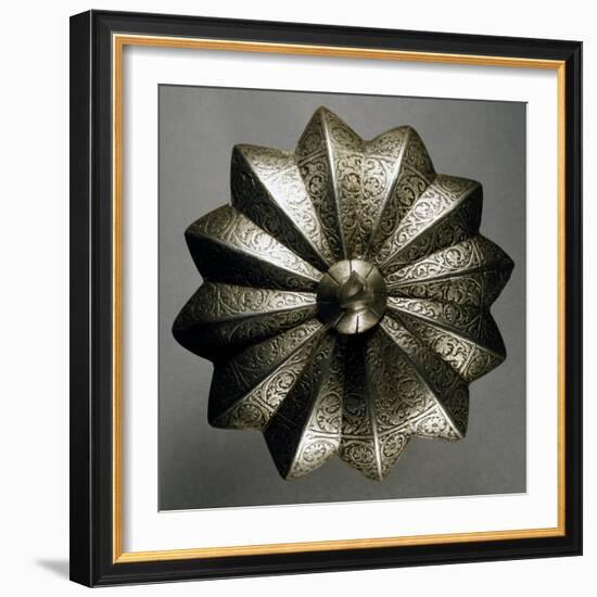 Shield Boss in Steel Decorated with Engravings, Made in Veneto Region in Mid-16th Century, Italy-null-Framed Giclee Print