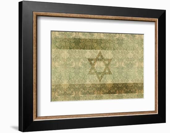 Shield of David in Hazel and Green-null-Framed Premium Giclee Print