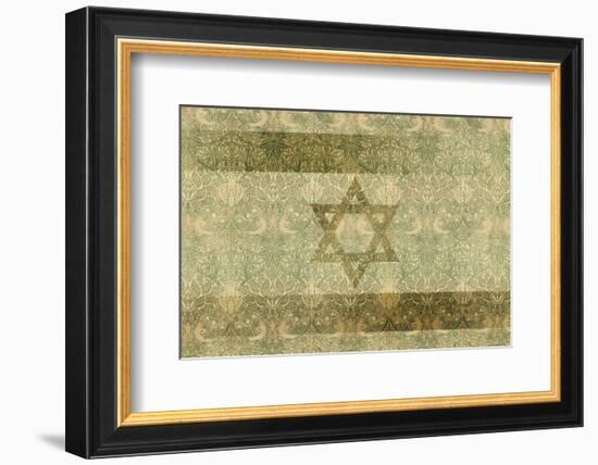 Shield of David in Hazel and Green-null-Framed Premium Giclee Print