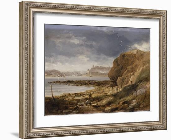 Shields from the Harbour Mouth, 1845-John Wilson Carmichael-Framed Giclee Print