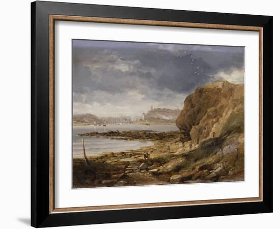 Shields from the Harbour Mouth, 1845-John Wilson Carmichael-Framed Giclee Print