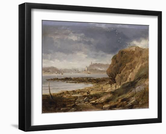 Shields from the Harbour Mouth, 1845-John Wilson Carmichael-Framed Giclee Print