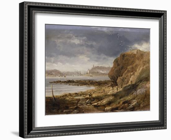 Shields from the Harbour Mouth, 1845-John Wilson Carmichael-Framed Giclee Print