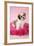 Shih Tzu 10 Week Old Puppy on Pink Cushion-null-Framed Photographic Print