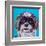 Shih Tzu on Blue-Carolee Vitaletti-Framed Art Print