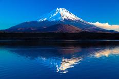 Inverted Image of Mt.Fuji - the Blue Sky-shihina-Framed Photographic Print
