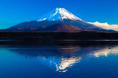 Inverted Image of Mt.Fuji - the Red Sky-shihina-Photographic Print