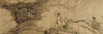 A Section from "16 Luohans" a Dragon Emerging from the Clouds and Confronting the Luohan-Shike-Giclee Print