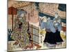 Shiki No Nagame Maru-Ni-I No Toshi, Toshi Actor, Scene from the Four Seasons, 1839-Utagawa Kunisada-Mounted Giclee Print