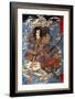 Shimamura Danjo Takanori Riding the Waves on the Backs of Large Crabs-Kuniyoshi Utagawa-Framed Giclee Print