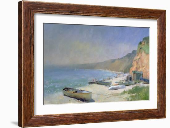 Shimmering Beach, Budleigh Salterton-Trevor Chamberlain-Framed Giclee Print