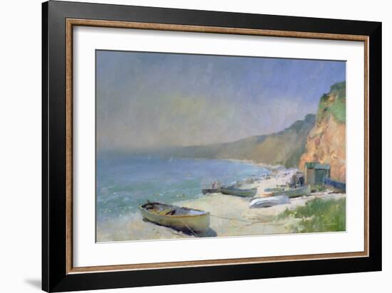 Shimmering Beach, Budleigh Salterton-Trevor Chamberlain-Framed Giclee Print