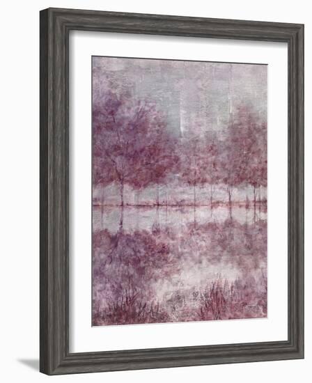 Shimmering Plum Landscape 1-Jill Schultz McGannon-Framed Art Print