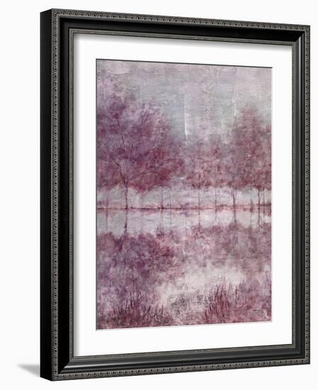 Shimmering Plum Landscape 1-Jill Schultz McGannon-Framed Art Print