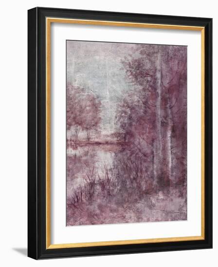 Shimmering Plum Landscape 2-Jill Schultz McGannon-Framed Art Print